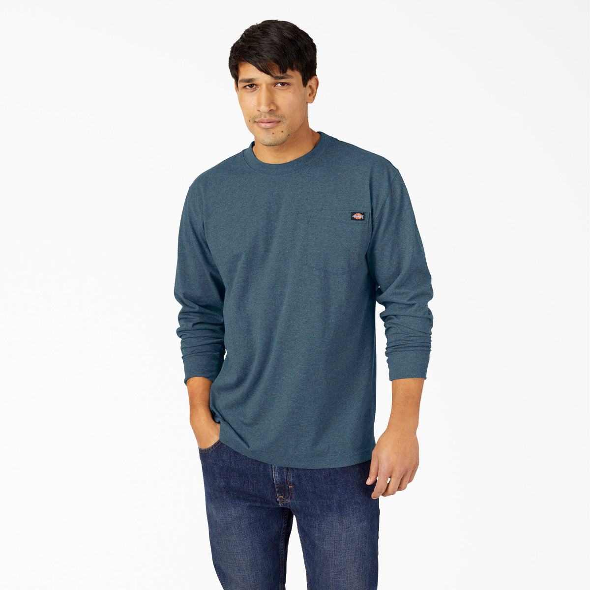 Dickies Top Pick | Heavyweight Heathered Long Sleeve Pocket T-Shirt