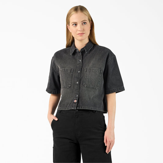 Dickies Essential | Women's Cropped Denim Work Shirt