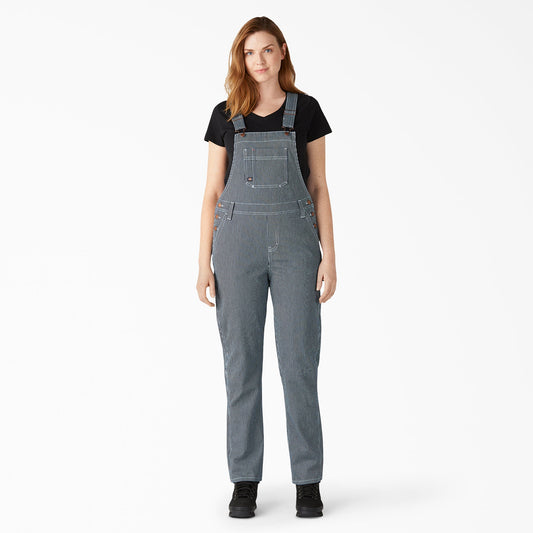 Dickies Trending | Women's Hickory Stripe Boyfriend Fit Bib Overalls