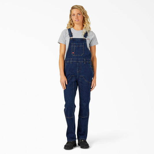 Dickies Everyday | Women's Straight Fit Denim Double Front Bib Overalls