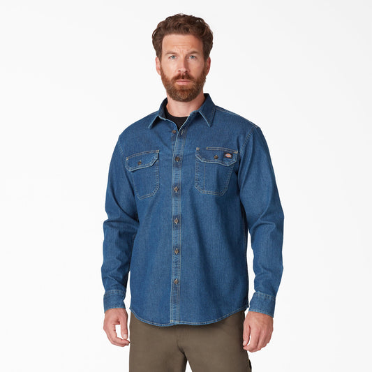 Dickies Featured | FLEX Denim Long Sleeve Shirt