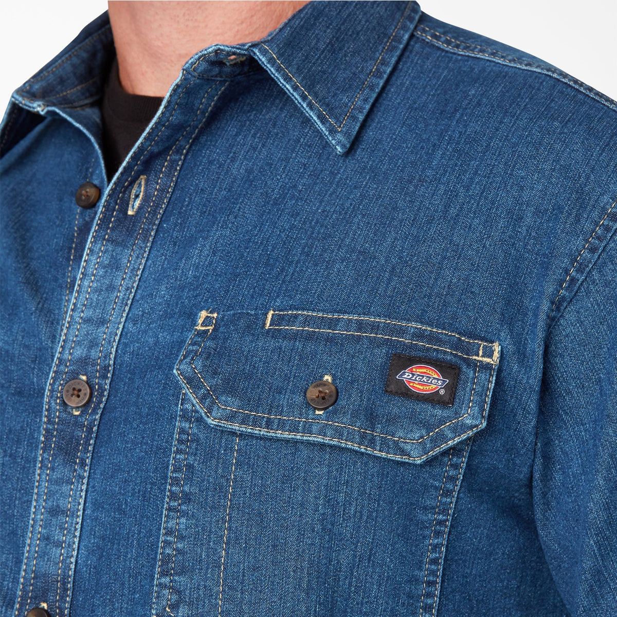 Dickies Featured | FLEX Denim Long Sleeve Shirt