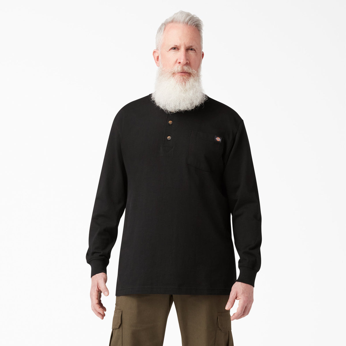 Dickies Essential | Heavyweight Long Sleeve Henley T-Shirt