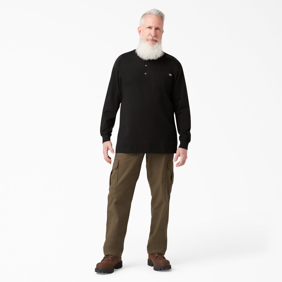 Dickies Essential | Heavyweight Long Sleeve Henley T-Shirt
