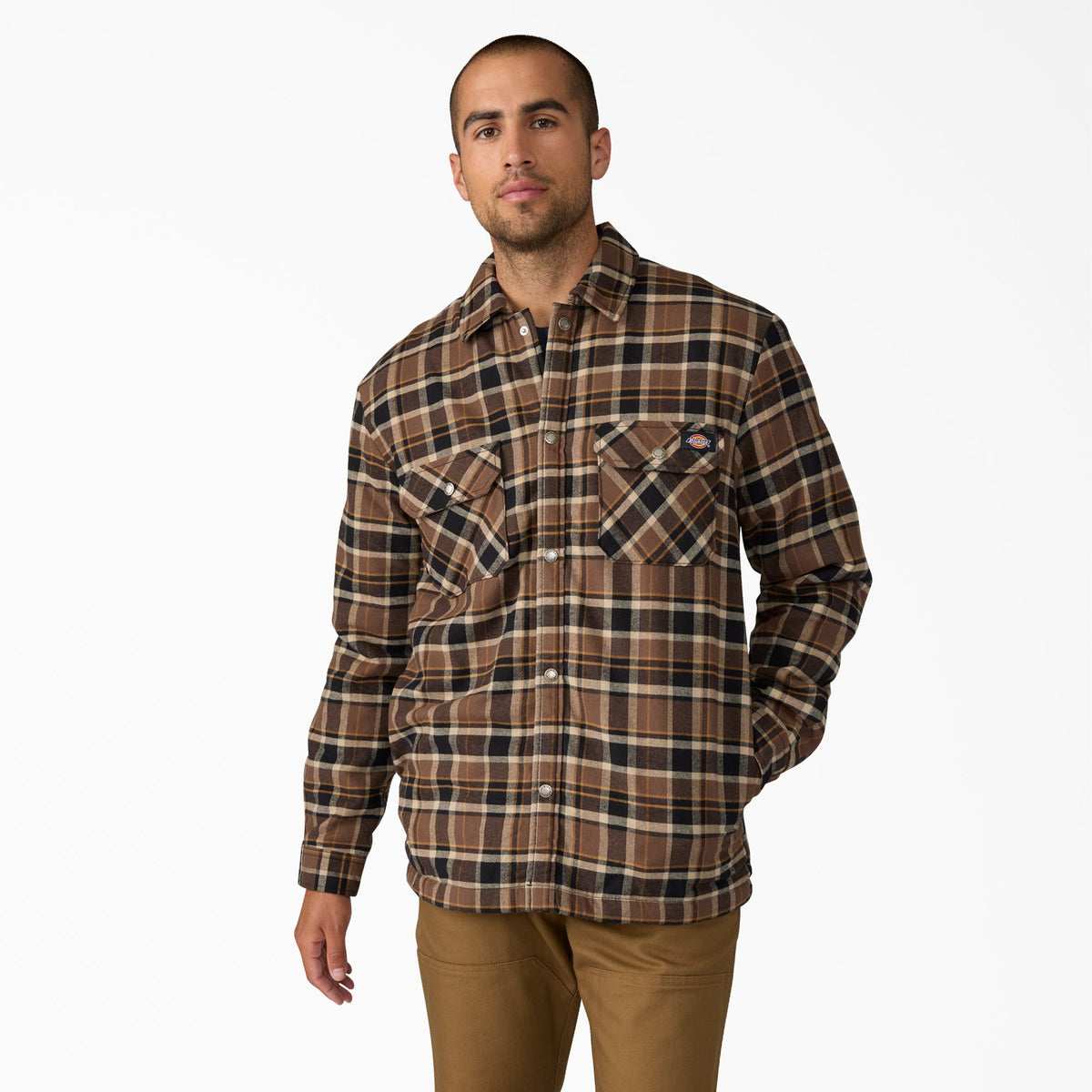 Dickies Everyday | Water Repellent Fleece-Lined Flannel Shirt Jacket