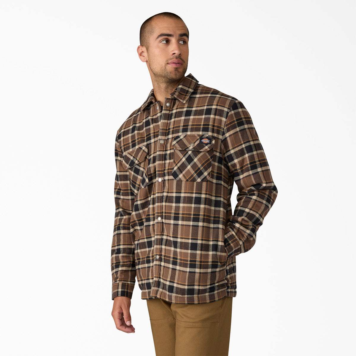 Dickies Everyday | Water Repellent Fleece-Lined Flannel Shirt Jacket