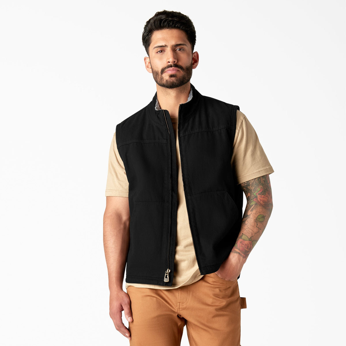 Dickies Latest | Duck Canvas High Pile Fleece Lined Vest