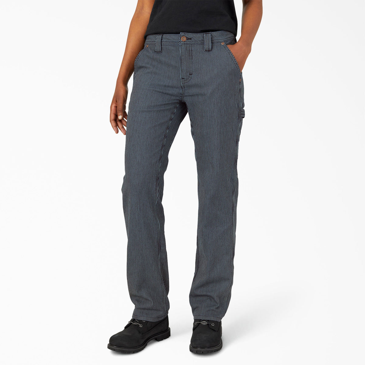 Dickies Recommended | Women's FLEX Relaxed Fit Hickory Stripe Carpenter Pants