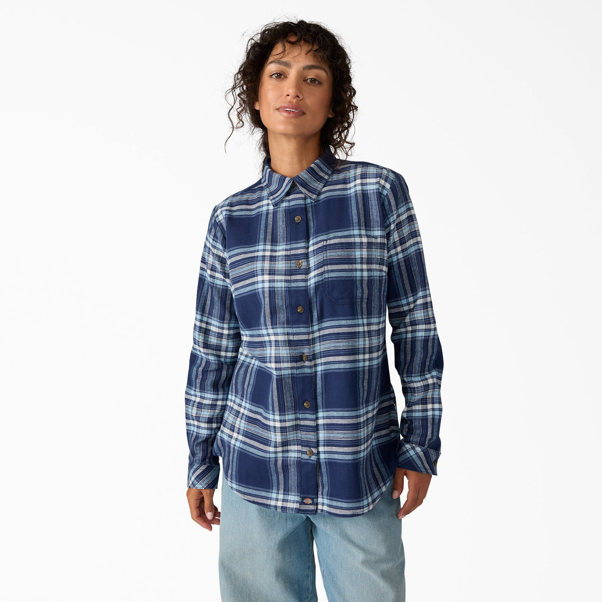 Dickies Smart Buy | Women's Plaid Flannel Long Sleeve Shirt