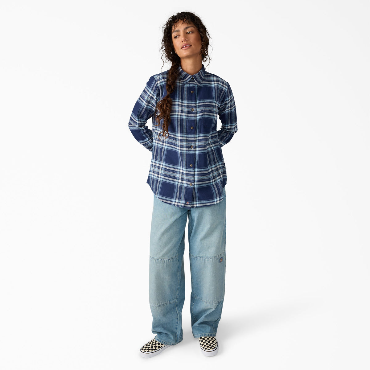 Dickies Smart Buy | Women's Plaid Flannel Long Sleeve Shirt