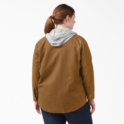 Dickies Recommended | Women's Plus Duck Hooded Shirt Jacket