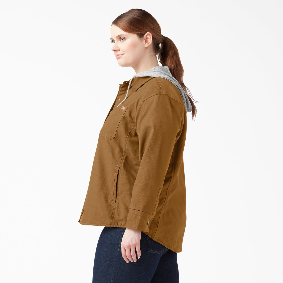 Dickies Recommended | Women's Plus Duck Hooded Shirt Jacket