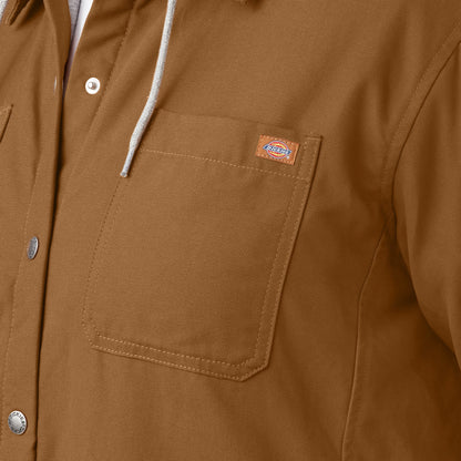 Dickies Recommended | Women's Plus Duck Hooded Shirt Jacket