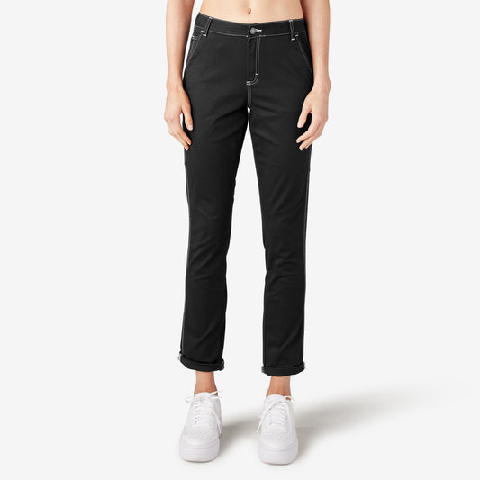 Dickies Latest | Women's Slim Straight Fit Roll Hem Carpenter Pants