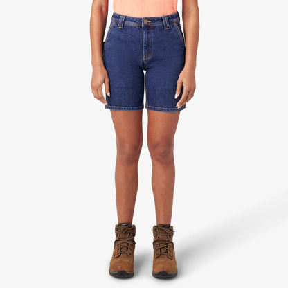 Dickies Special Offer | Women's Relaxed Fit Denim Carpenter Shorts, 7"