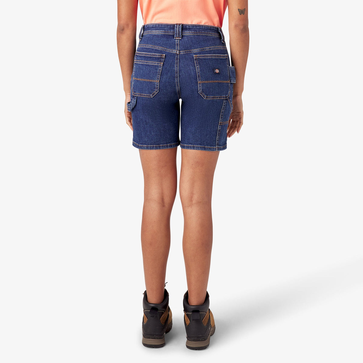 Dickies Special Offer | Women's Relaxed Fit Denim Carpenter Shorts, 7"