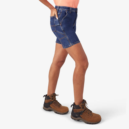 Dickies Special Offer | Women's Relaxed Fit Denim Carpenter Shorts, 7"