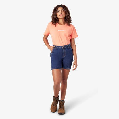 Dickies Special Offer | Women's Relaxed Fit Denim Carpenter Shorts, 7"