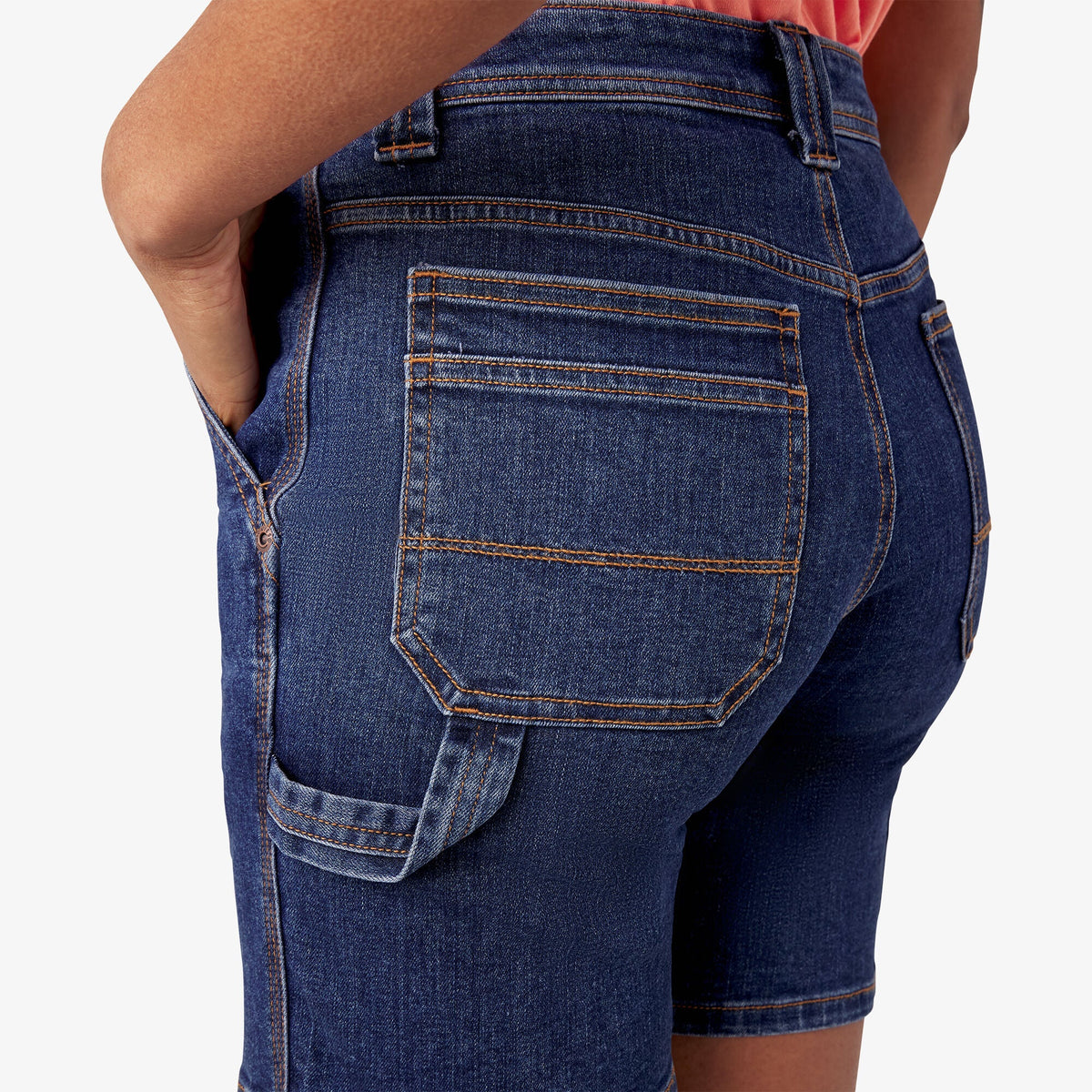 Dickies Special Offer | Women's Relaxed Fit Denim Carpenter Shorts, 7"