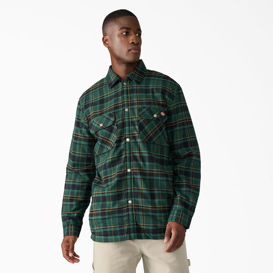 Dickies Sale | Water Repellent Fleece-Lined Flannel Shirt Jacket